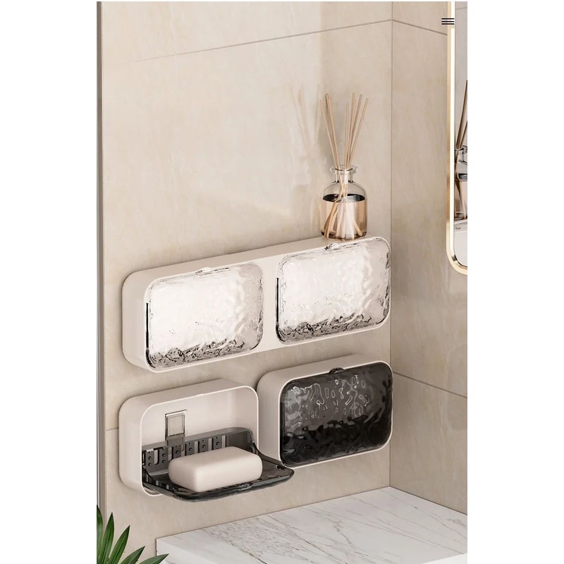 Wall Mounted Double Drain Soap Holder 8