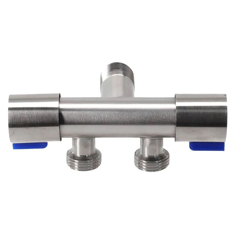 Double Handle Stainless Steel Water Faucet 4