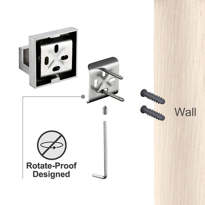 Brushed Steel Bathroom Hardware Set 3