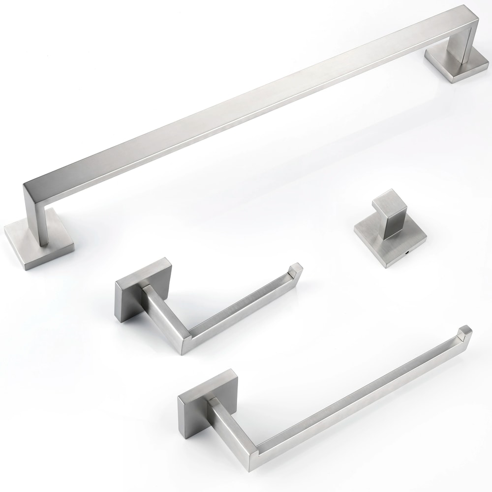 Brushed Steel Bathroom Hardware Set 16