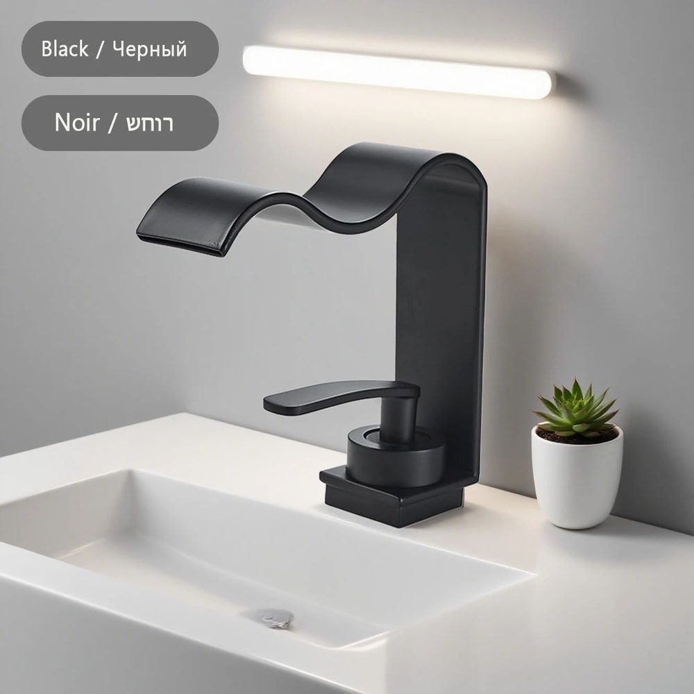 Luxury Brushed Gold Bathroom Sink Faucet 9