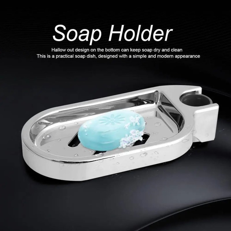 Adjustable Shower Rail Soap Dish Holder Or 22 24 25 Mm Home 1