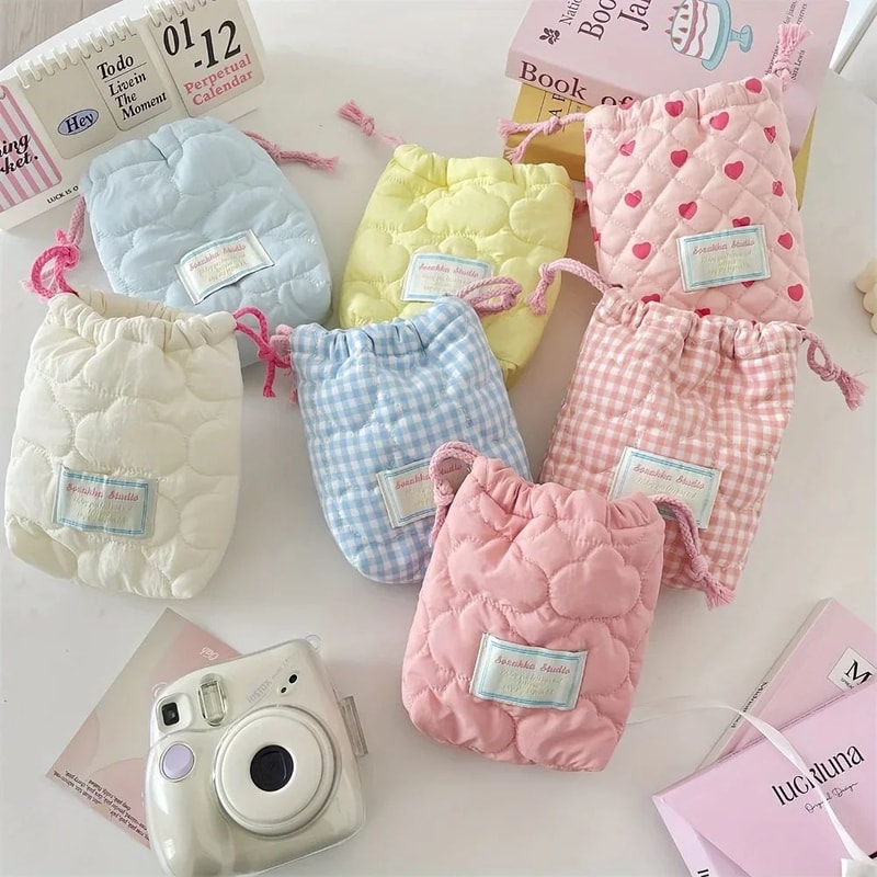 Cute Drawstring Makeup Travel Bag 0