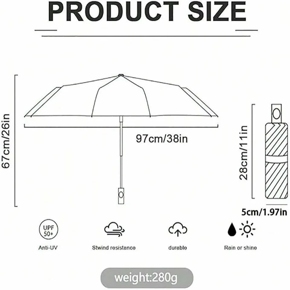 8Rib Automatic Folding Umbrella 3