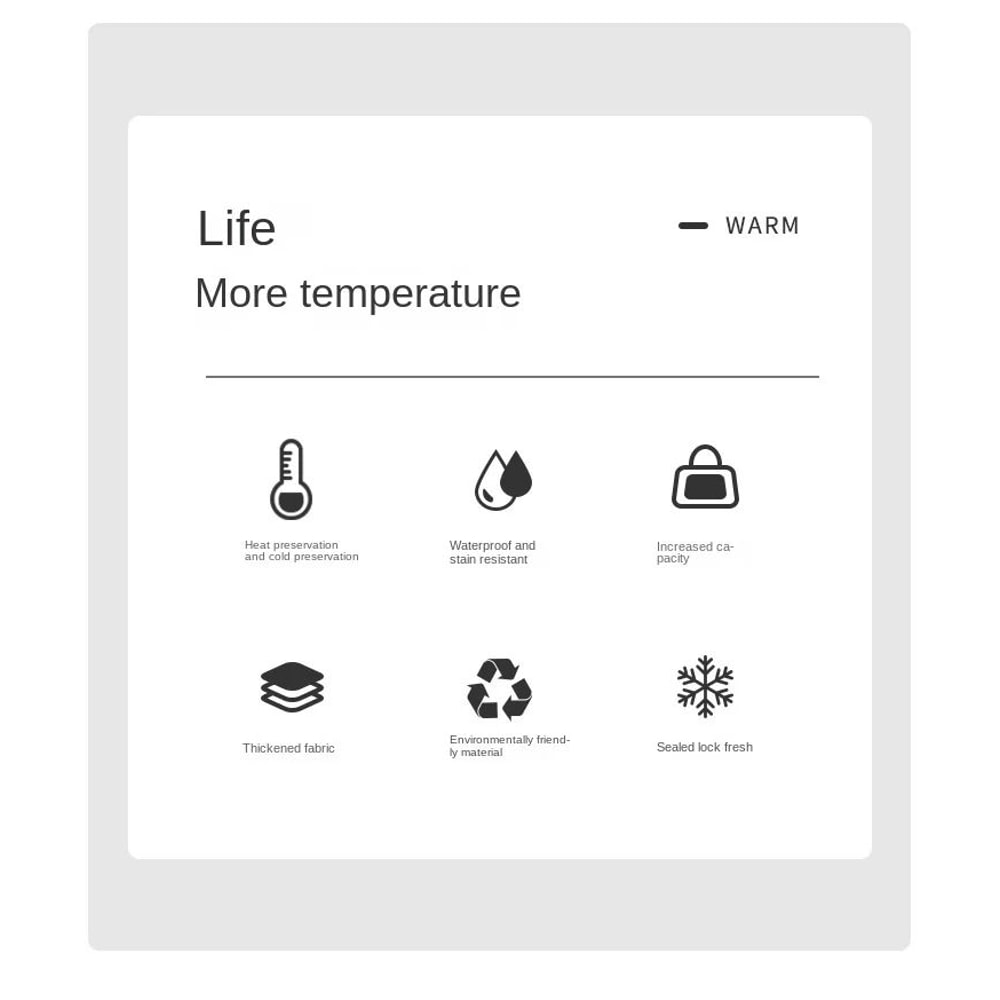 Double Layer Large Capacity Insulated Lunch Bag 7