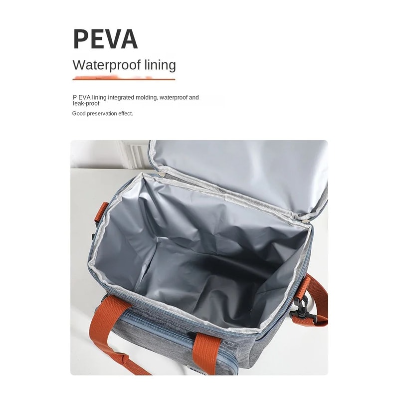 Double Layer Large Capacity Insulated Lunch Bag 10
