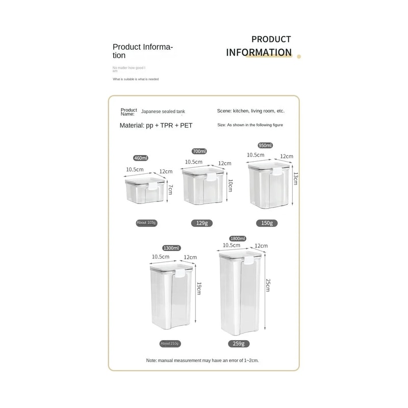 Sealed Airtight Storage Jar Set 9