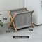 Foldable Wood Frame Laundry Storage Basket 10