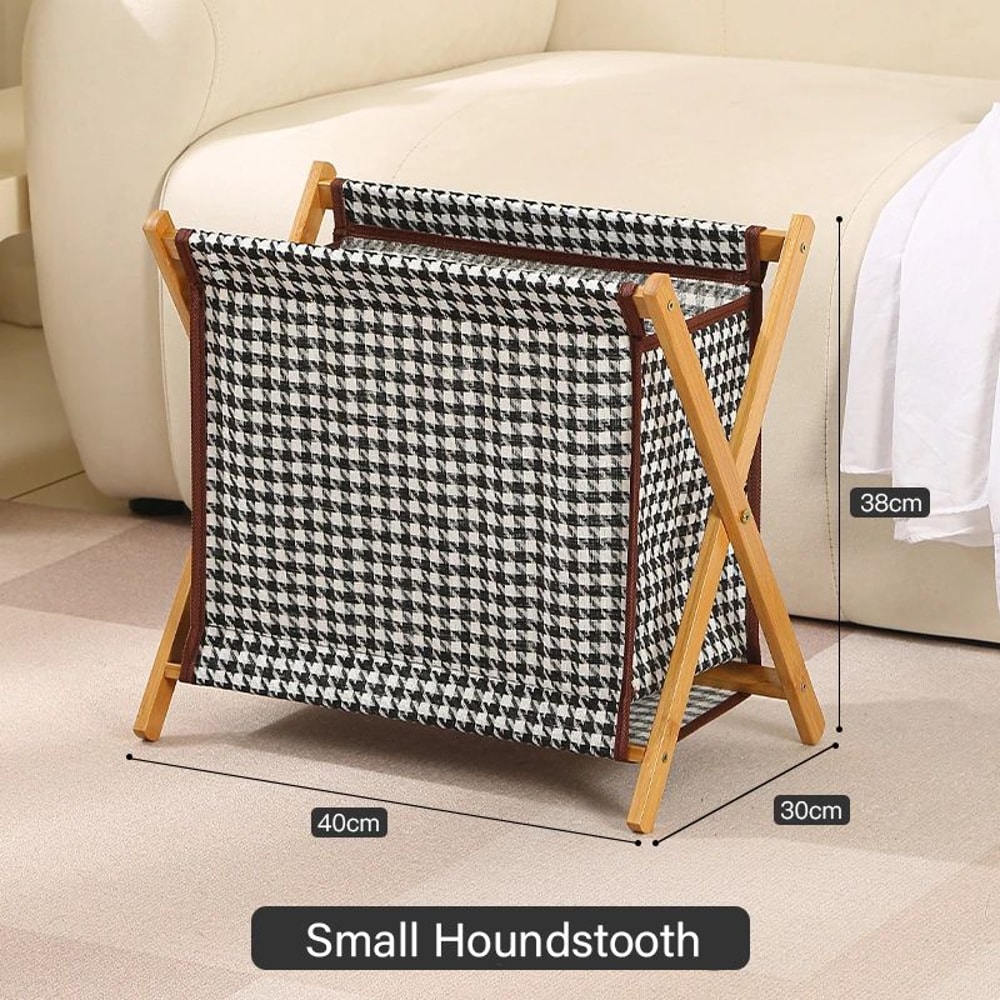 Foldable Wood Frame Laundry Storage Basket 8
