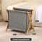 Foldable Wood Frame Laundry Storage Basket 8