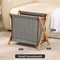 Foldable Wood Frame Laundry Storage Basket 8
