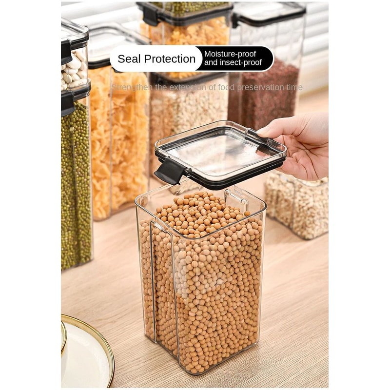 Stackable Airtight Kitchen Storage Jar Set 6