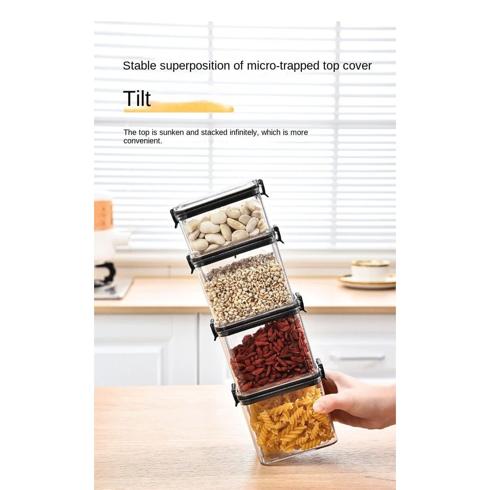 Stackable Airtight Kitchen Storage Jar Set 10