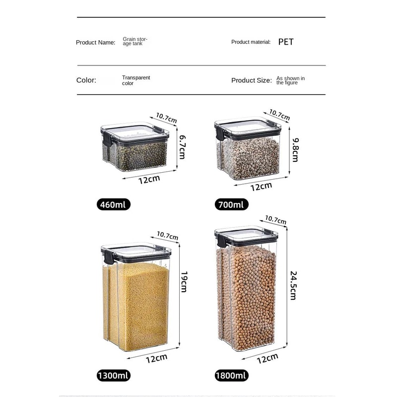 Stackable Airtight Kitchen Storage Jar Set 13