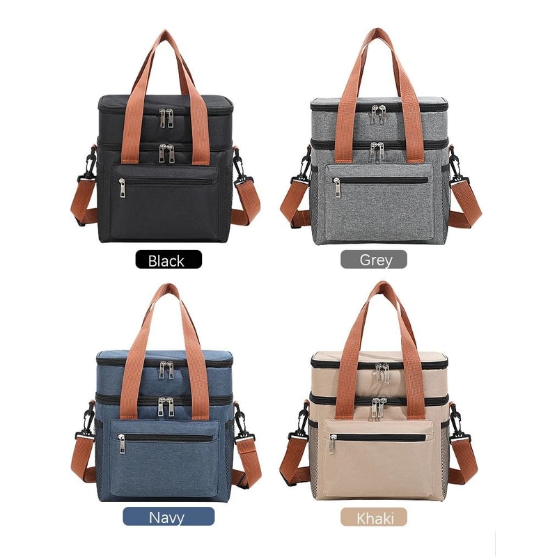 Double Layer Large Capacity Thermal Lunch Bag 6