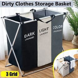 foldable oxford laundry storage basket
