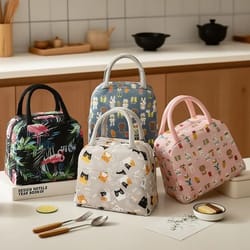 cartoon insulated lunch tote bag