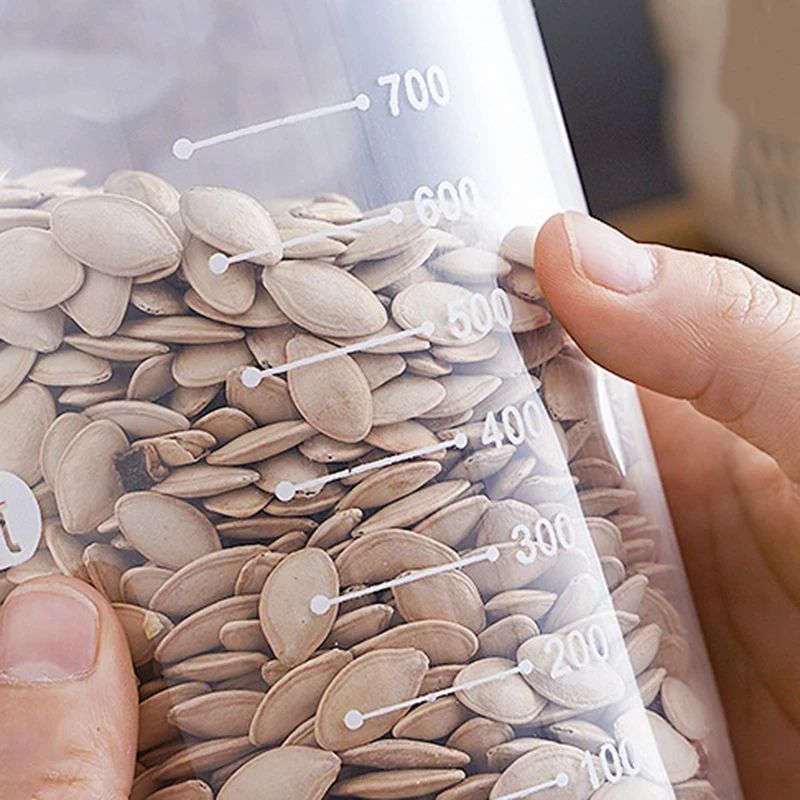 Transparent Airtight Food Storage Jar Set 5