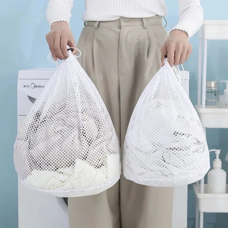 Drawstring Mesh Laundry Wash Bag 2