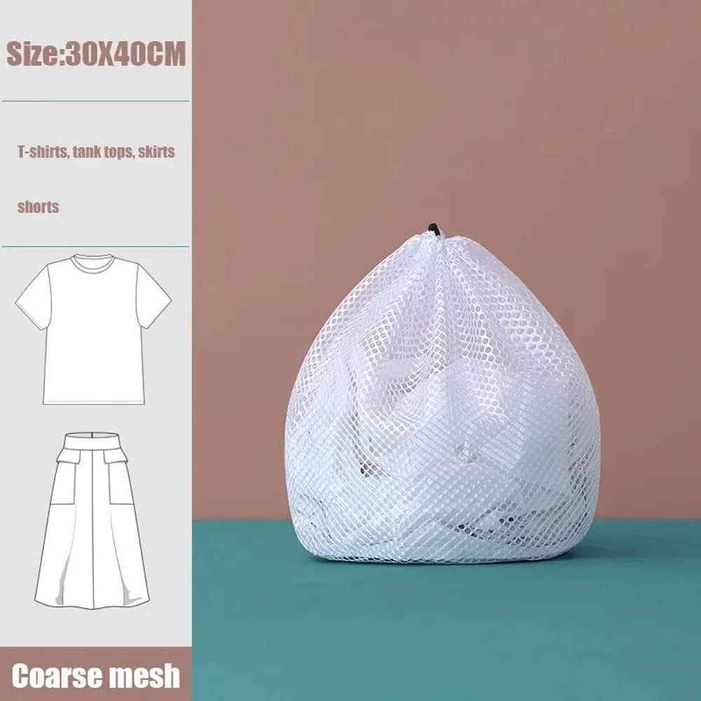 Drawstring Mesh Laundry Wash Bag 6