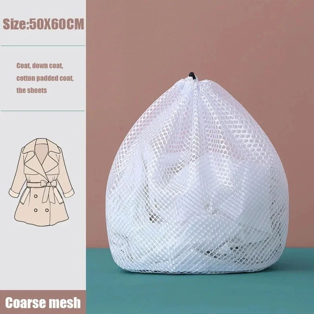 Drawstring Mesh Laundry Wash Bag 13