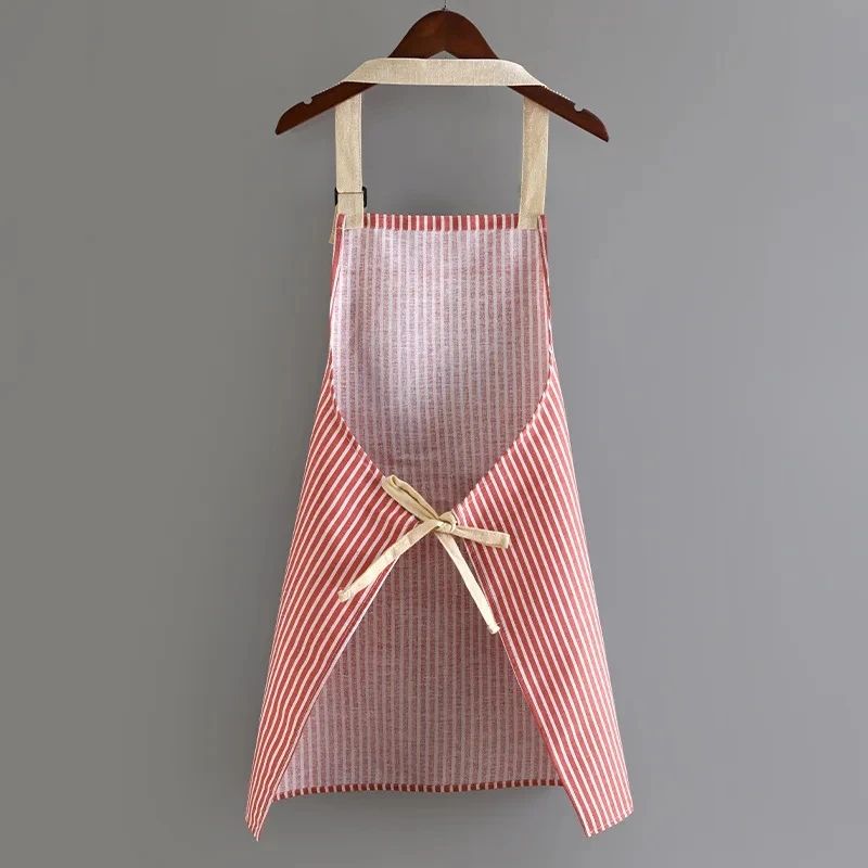 Linen Striped Japanese Style Apron 4