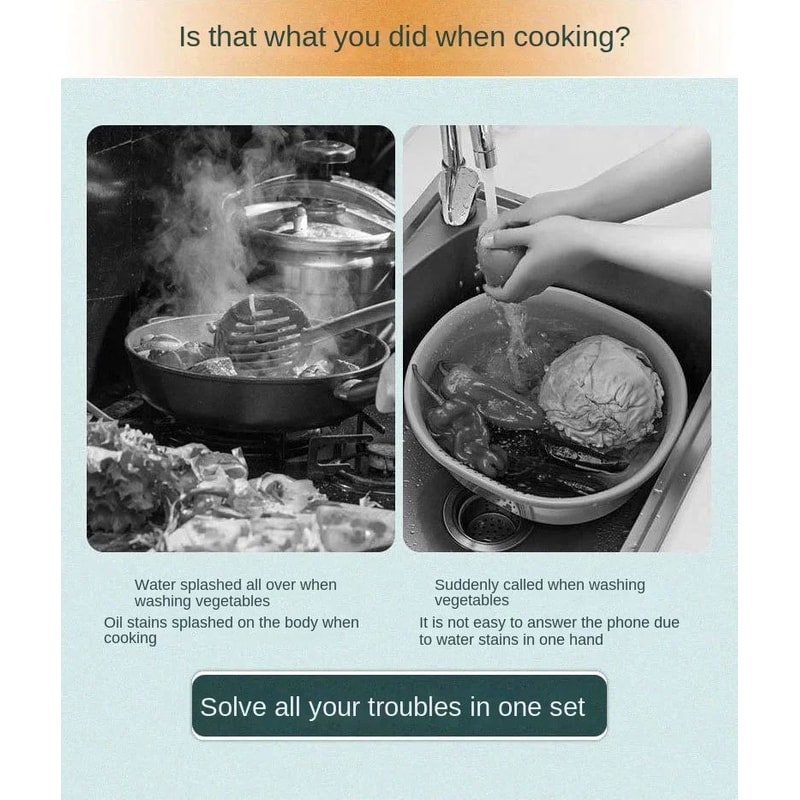 Linen Striped Japanese Style Apron 7