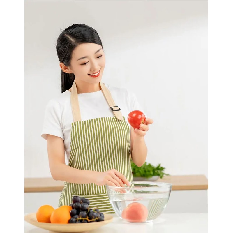 Linen Striped Japanese Style Apron 10