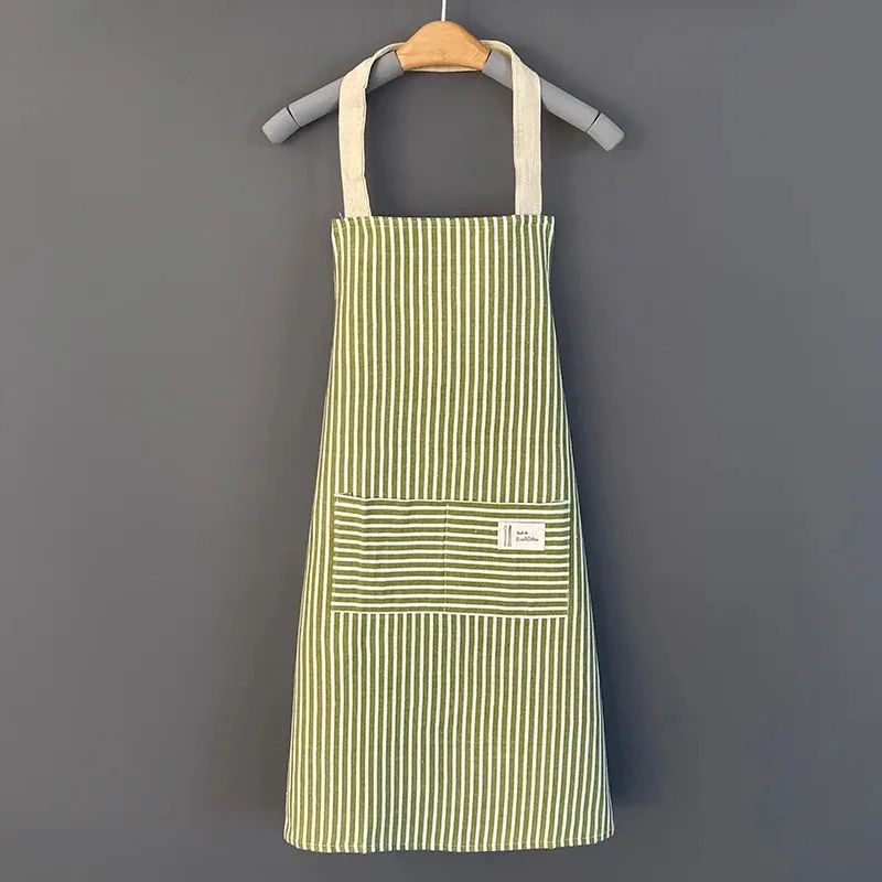 Linen Striped Japanese Style Apron 16