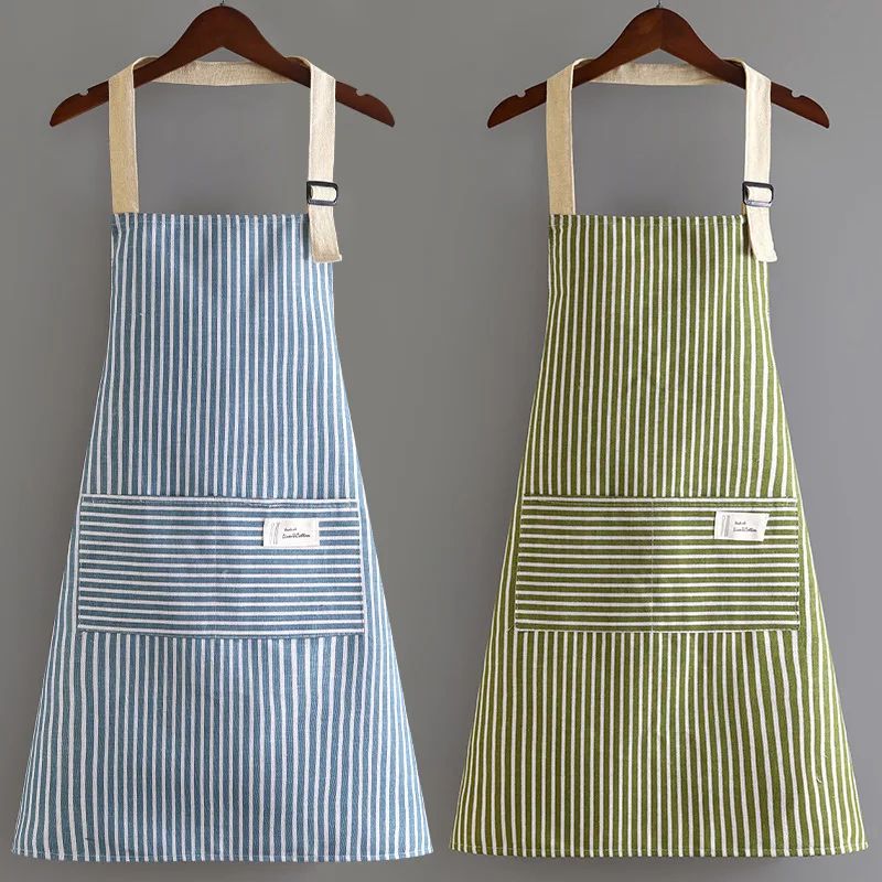 Striped Cotton Japanese Style Apron 2