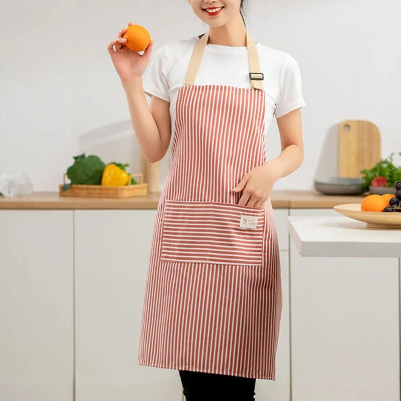 Striped Cotton Japanese Style Apron 5