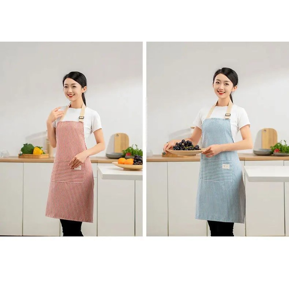 Striped Cotton Japanese Style Apron 6