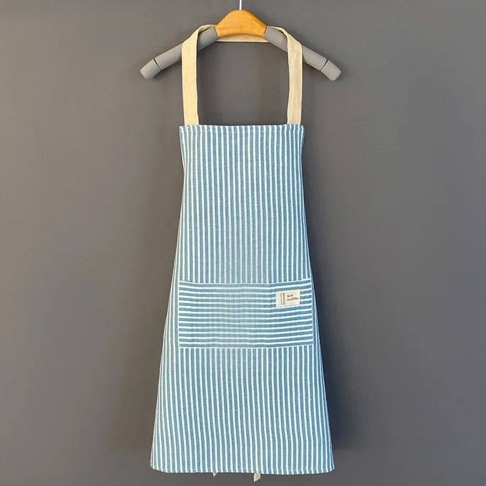 Striped Cotton Japanese Style Apron 11