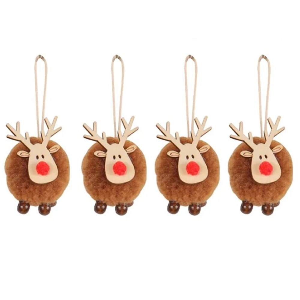 Felt Christmas Elk Tree Ornament Set 7