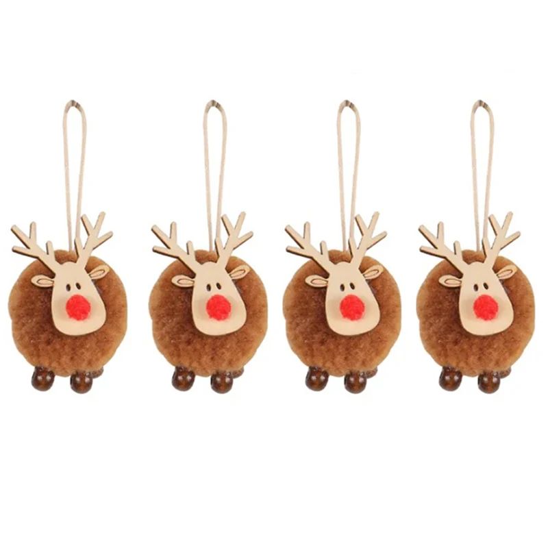 Felt Christmas Elk Tree Ornament Set 7
