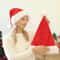 Long Plush Santa Christmas Hat 0