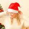 Long Plush Santa Christmas Hat 1