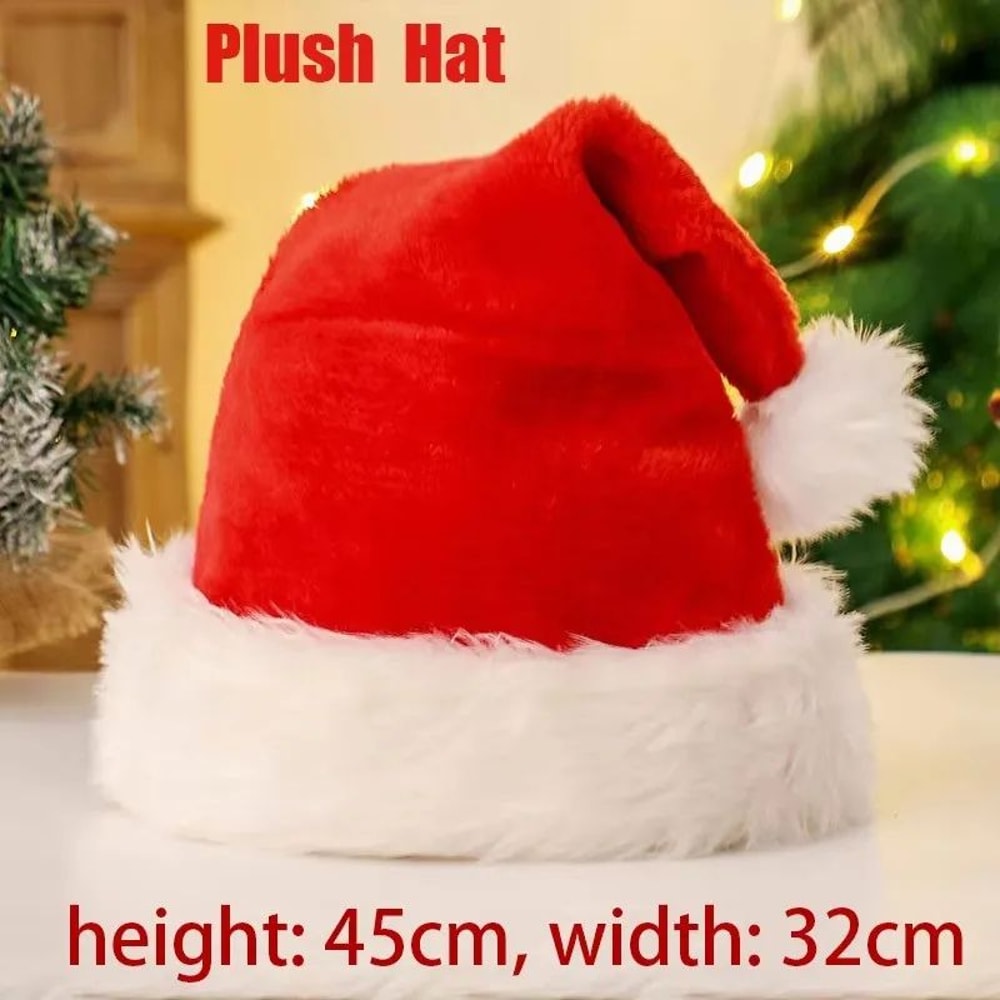 Long Plush Santa Christmas Hat 5