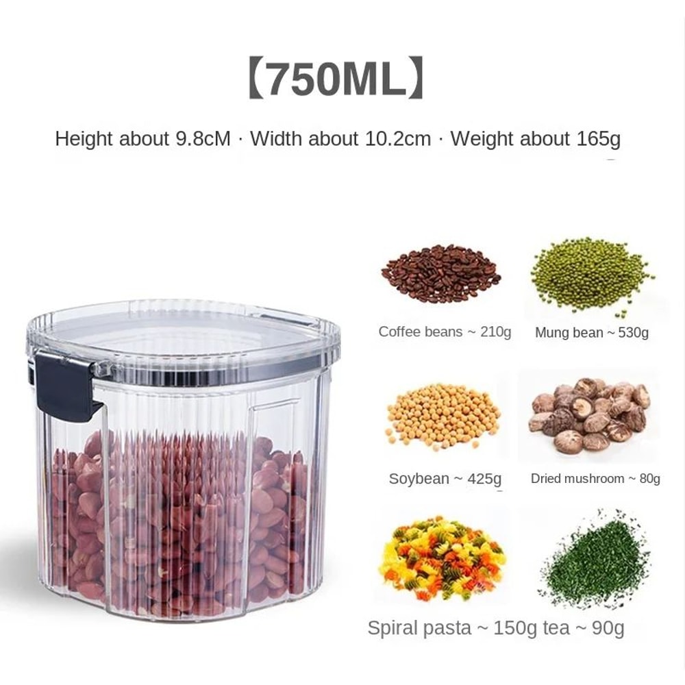 Striped Airtight Grain Storage Jar 8