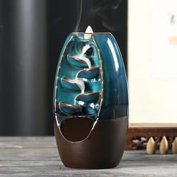 ceramic waterfall incense burner set