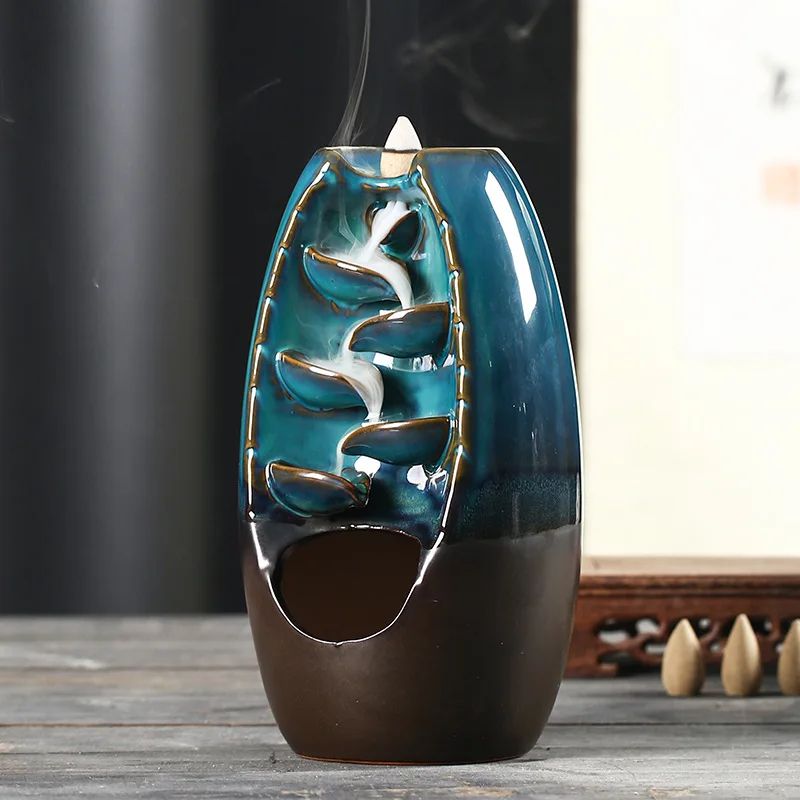 Ceramic Waterfall Incense Burner Set 0