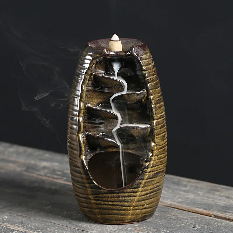 Ceramic Waterfall Incense Burner Set 2