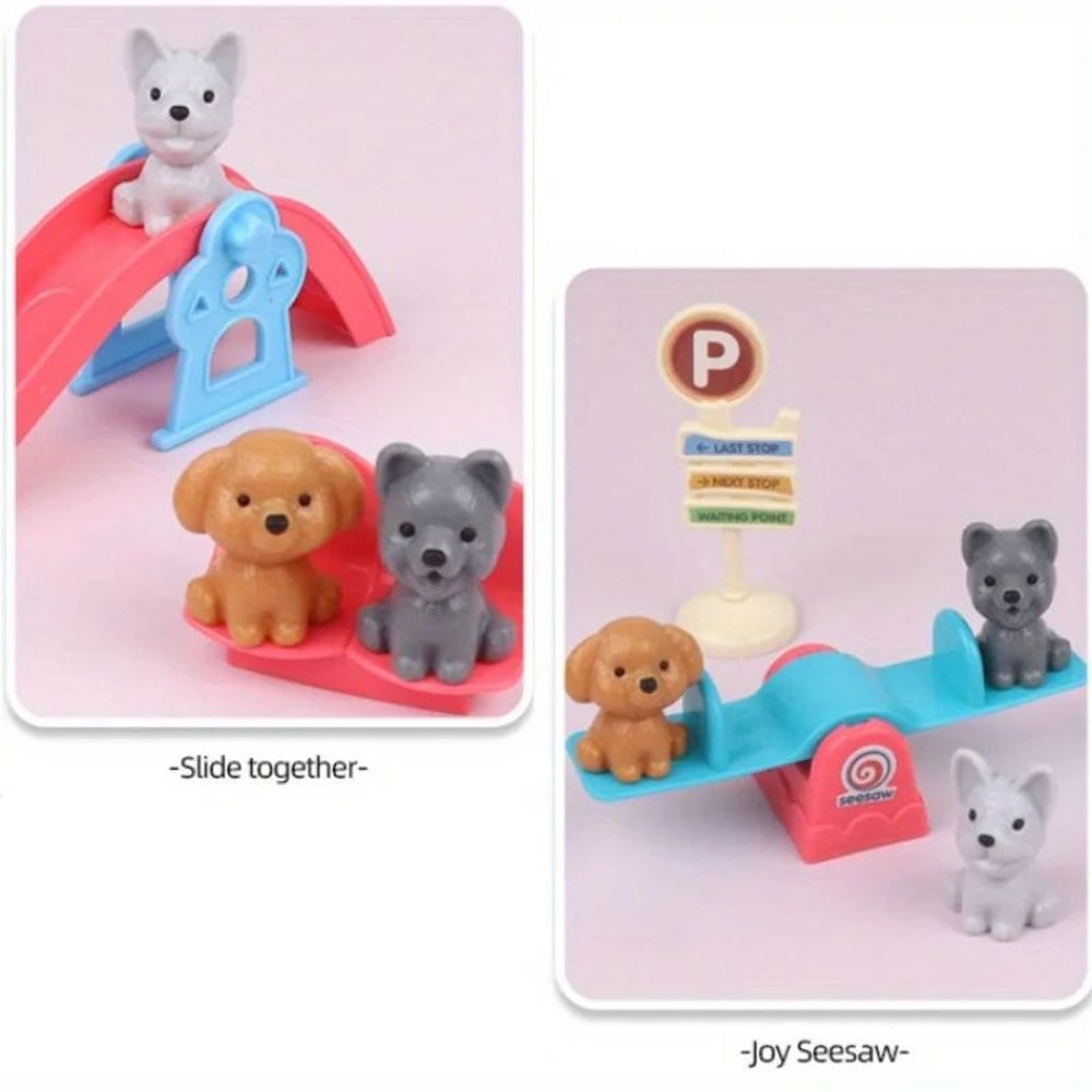 Cute Dog Doll Basket Toy Set 2