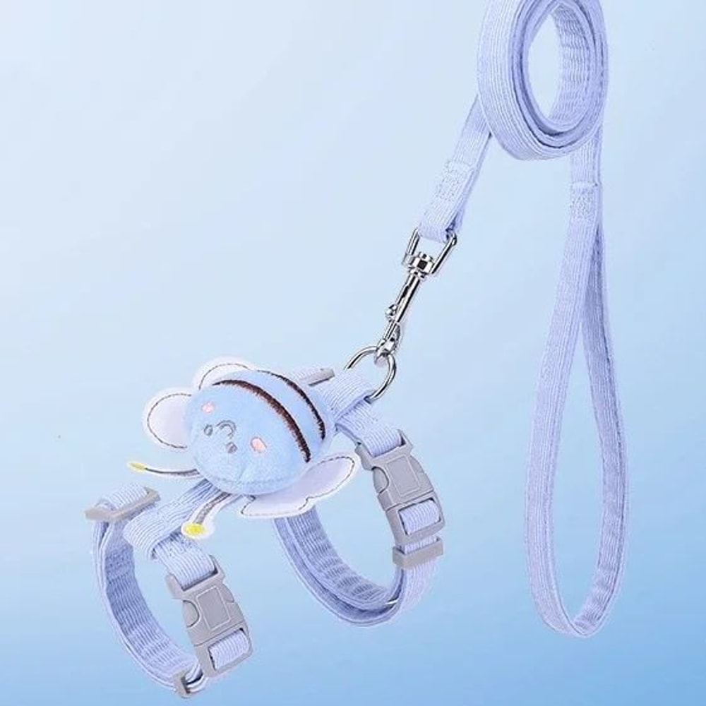 Cartoon Bee Cat Harness Leash Set 9