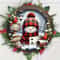 Snowman Acrylic Christmas Wreath Centerpiece 0