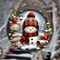 Snowman Acrylic Christmas Wreath Centerpiece 5