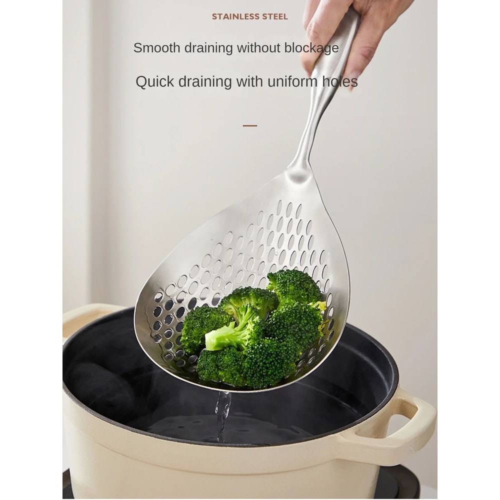 Stainless Steel Colander Skimmer Spoon 12