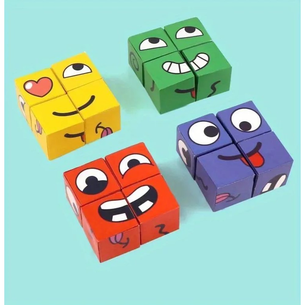 Kids Face Change Expression Puzzle Cube 8
