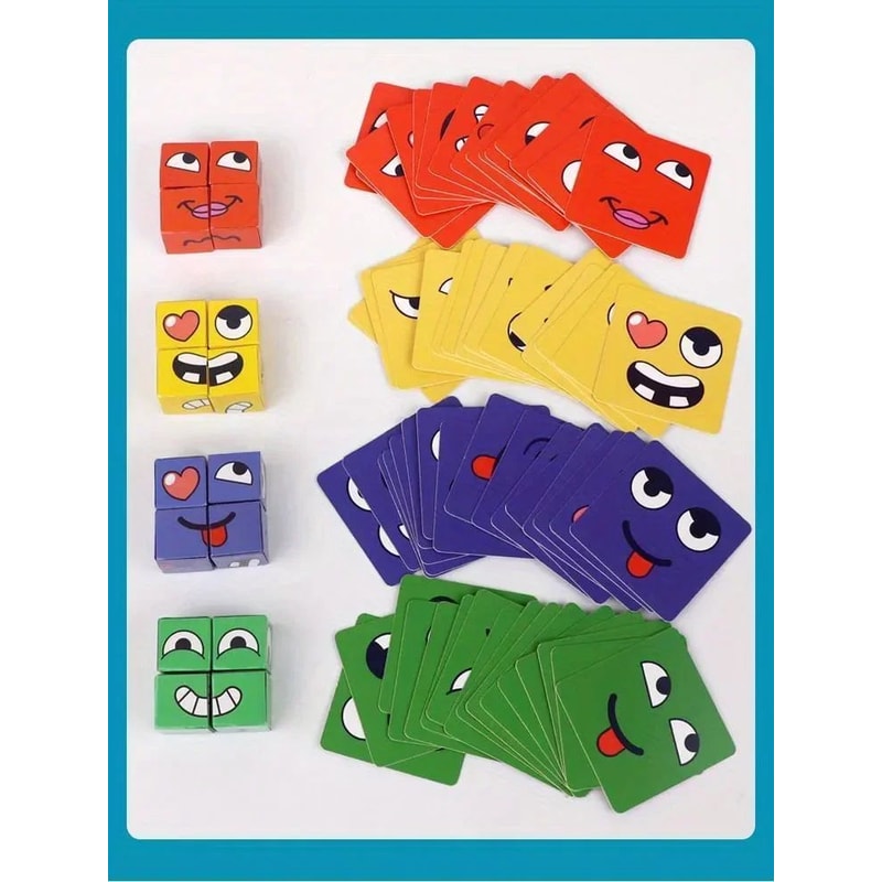 Kids Face Change Expression Puzzle Cube 9