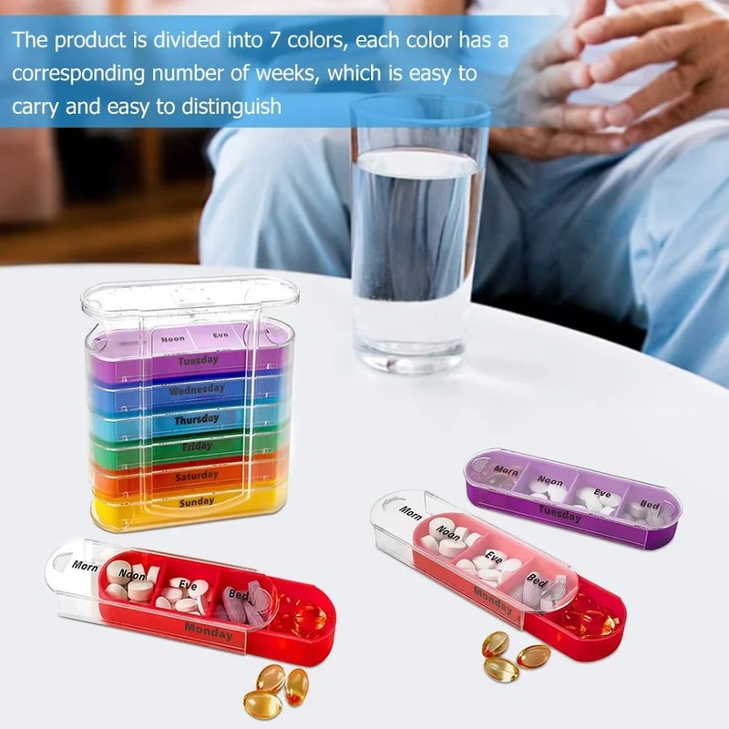 7 Day Pill Organizer Medicine Box 2